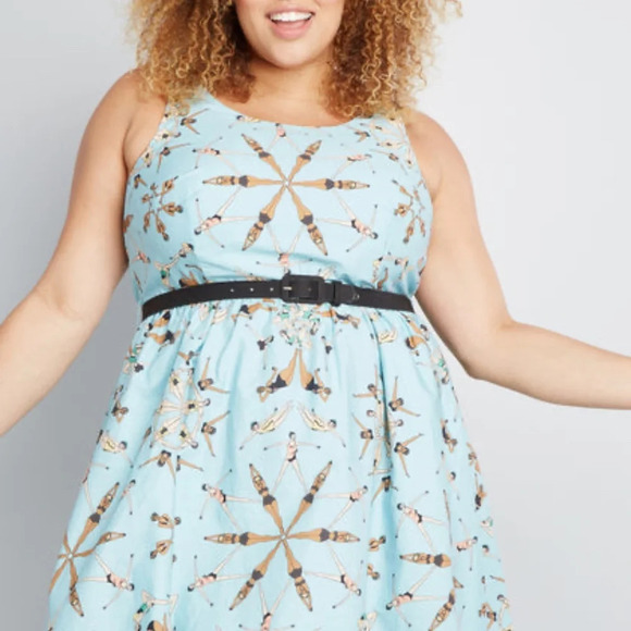 Modcloth x Dupenny "Optimistic Effect" in Swimmers - Picture 3 of 4